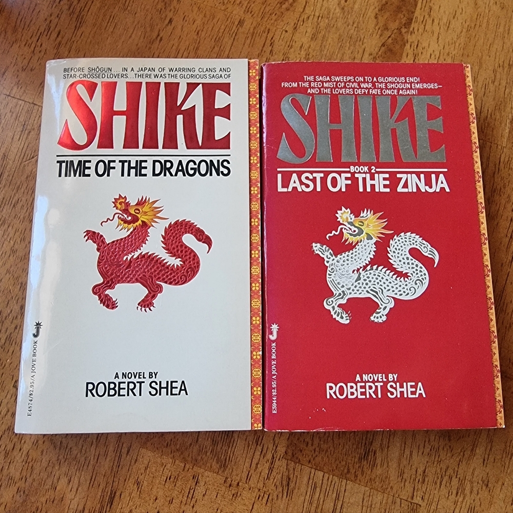 Shike: Time of the Dragons & Last of the Zinja Book Set Vintage 1981